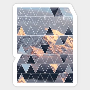 Mt Rainier Elevation 14,411ft Sticker